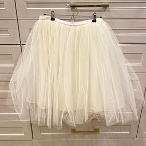 NWT Alice + Olivia "Justina" Ivory Tulle Skirt Size 8